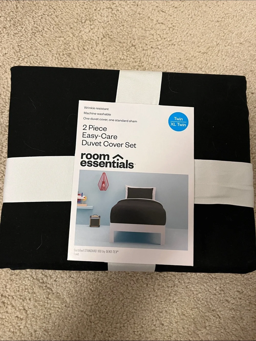 Target Black 2-Piece Easy-Care Duvet Cover Set